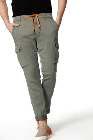 Chile Athleisure pantalone cargo uomo in felpa stretch carrot fit