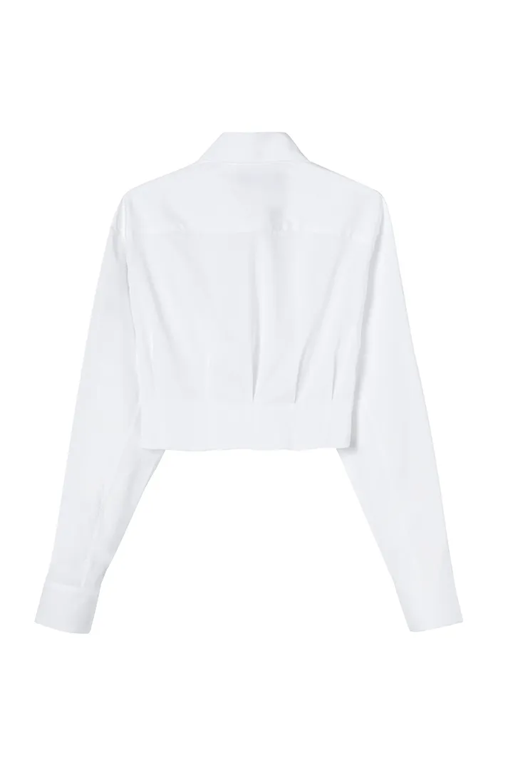 Dart-Detail Cropped Shirt