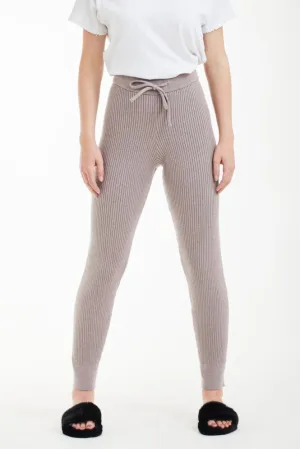 Double Second Pink Rib Knit Jogger