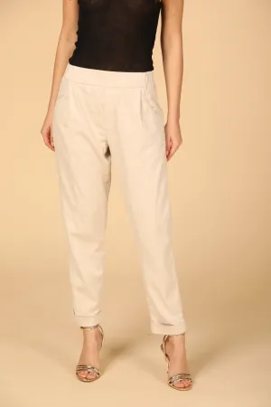 Easy Jogger pantalone chino donna in felpa stretch relaxed