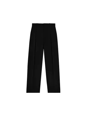 Men's Organic Cotton Tailored Trousers—black