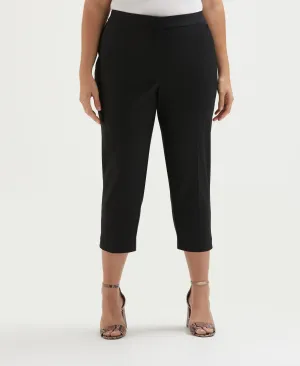 Satin Twill Capri With Grommets